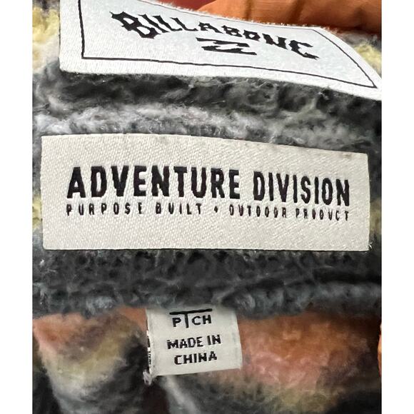 Billabong Sherpa Fleece Pullover A/Div Switchback Aztec 1/4 Snap Mock Neck Sz S - Picture 14 of 15